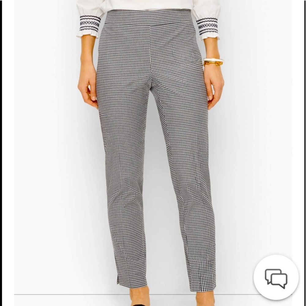 Talbots Chatham Ankle Pants In Black Check 12